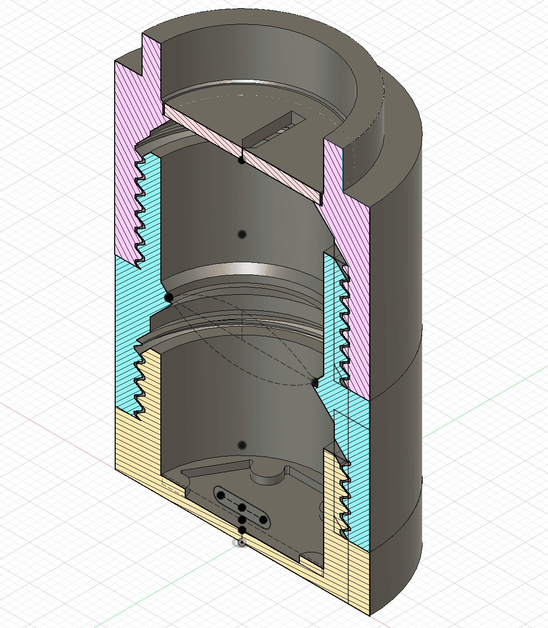 CAD model for a 3D printed projector prototype