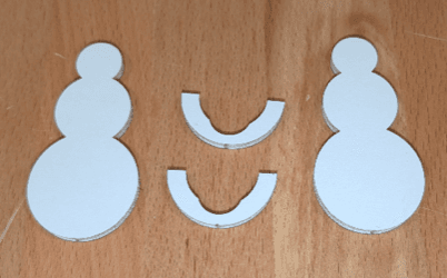 Snowman Wobbler Laser Cut Parts